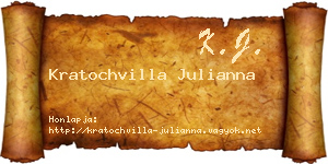 Kratochvilla Julianna névjegykártya