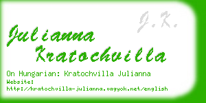 julianna kratochvilla business card